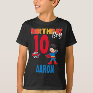 T-shirt Superhero Anniversaire Garçon Couleur Personnalis