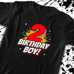 T-shirt Superhero Birthday Boy - 2 Year Old - 2nd Birthday<br><div class="desc">Ce design garçon cool de 2ème anniversaire est parfait pour un thème de fête d'anniversaire de super-héros ! Idéal pour n'importe quel garçon de 2 ans qui aime les super-héros de bande dessinée ou les méchants avec des super-pouvoirs ! Caractéristiques 2e anniversaire "2 Birthday Boy!" heureux message d'anniversaire dans une...</div>