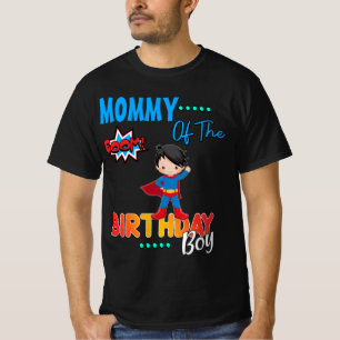 T-shirt Superhero Birthday Boy Colorée Custom Matching