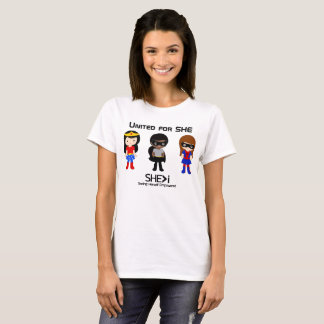 T-shirt SUPERHERO Black Outline - United for SHE