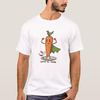 T-shirt Superhero Carrot Vs Candy Fun