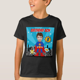 T-shirt Superhero Comic Style de livre Boy Birthday Photo