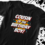 T-shirt Superhero Comics Anniversaire - Cousin Birthday Bo<br><div class="desc">Cette bande dessinée cool héros cousin du design garçon d'anniversaire est parfait pour un thème de fête d'anniversaire super-héros! Idéal pour le cousin des garçons qui aiment les super-héros de bande dessinée ou les méchants avec des super-pouvoirs ! Reportages "Cousin of the Birthday Boy!" heureux anniversaire citation dans une bande...</div>