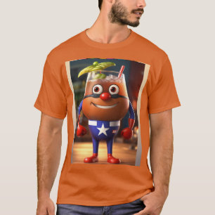 T-shirt Superhero Cuba Libre Cocktail Caractère Dessin