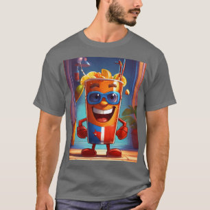 T-shirt Superhero Cuba Libre Cocktail Caractère Dessin