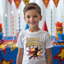Superhero d'anniversaire garçon tenue top