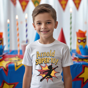 T-shirt Superhero d'anniversaire garçon tenue top