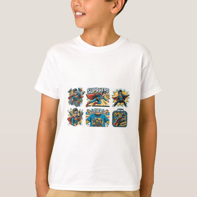 T-shirt Superhero Kids (Devant)