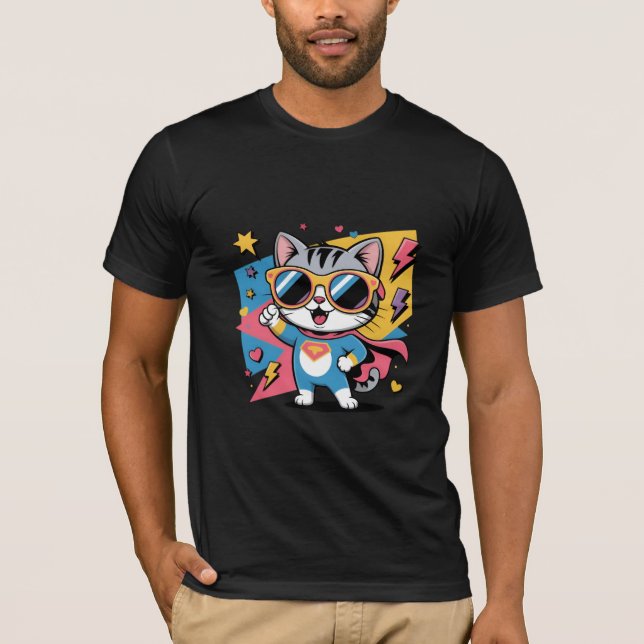 T-shirt Superhero Kitty Power (Devant)