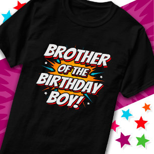 T-shirt Superhero Party Comics Brother of Birthday Boy