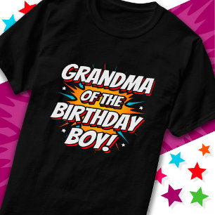 T-shirt Superhero Party Comics grand-mère de l'anniversair