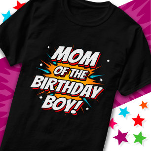 T-shirt Superhero Party Comics Maman of Birthday Boy