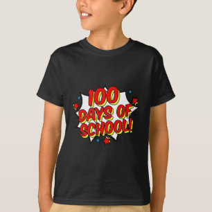 T-shirt Superhero Style Joyeux 100ème 100 Jours d'école