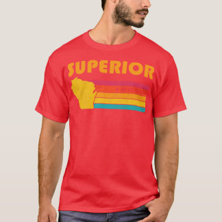T-shirt Supérieur Wisconsin Souvenir Vintage désorganisé
