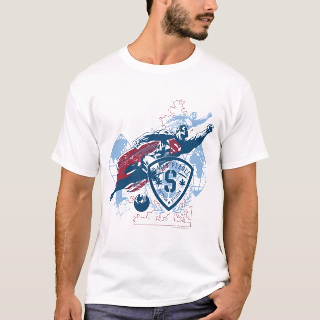 T-shirt Superman and Map (Devant)