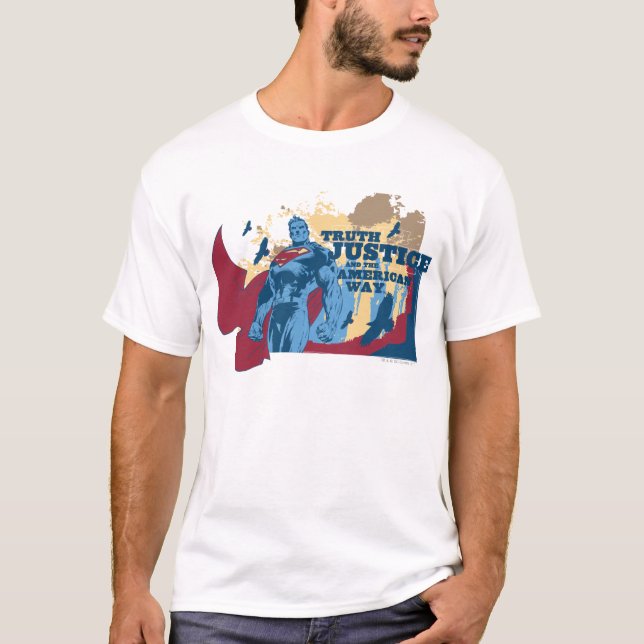 T-shirt Superman avec oiseaux (Devant)