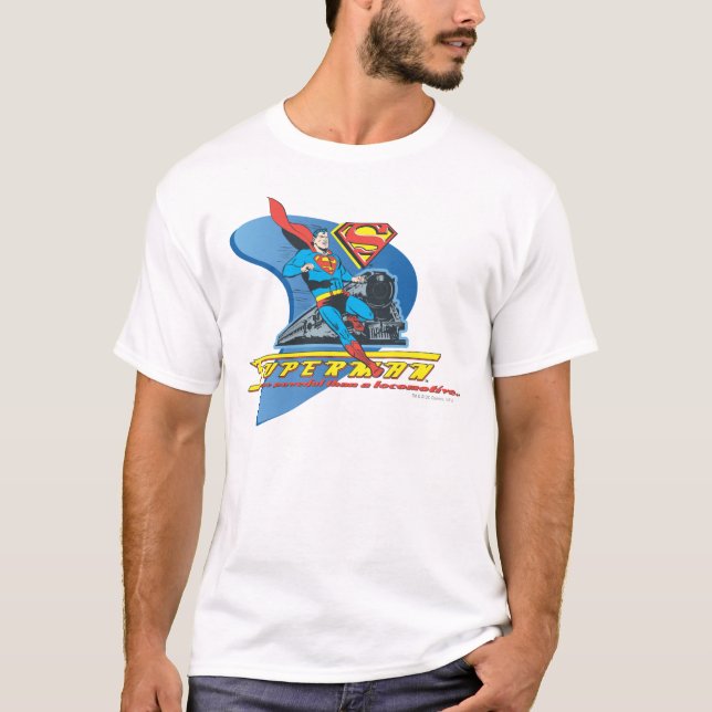 T-shirt Superman avec train - Couleur (Devant)