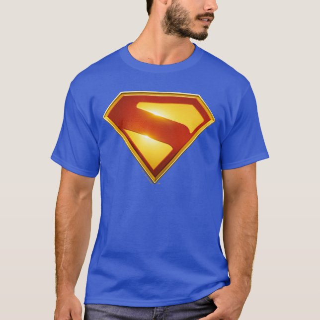 T-shirt Superman Bouclier S Doré Brillance (Devant)