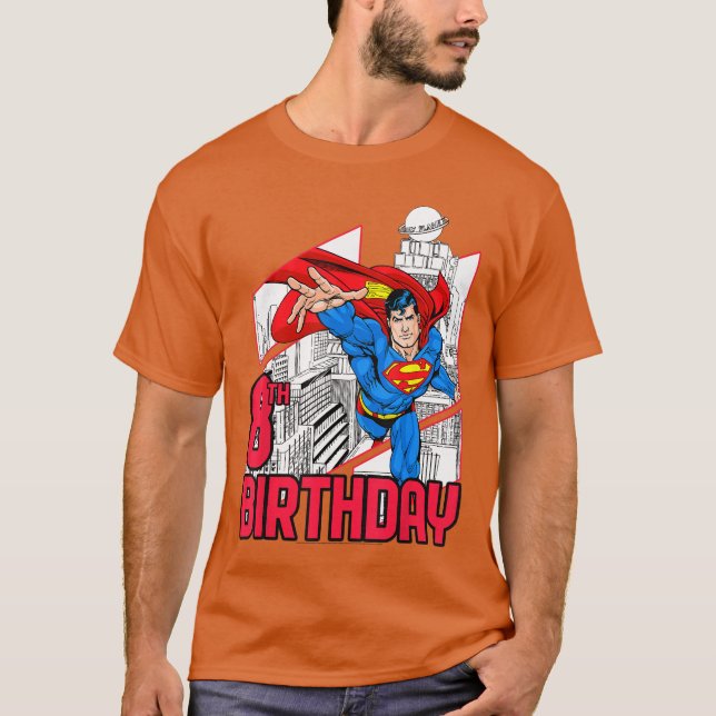 T-shirt Superman de DC Comics 8e anniversaire drôle (Devant)