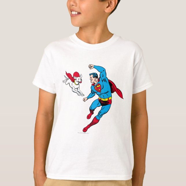T-shirt Superman et Krypto 2 (Devant)