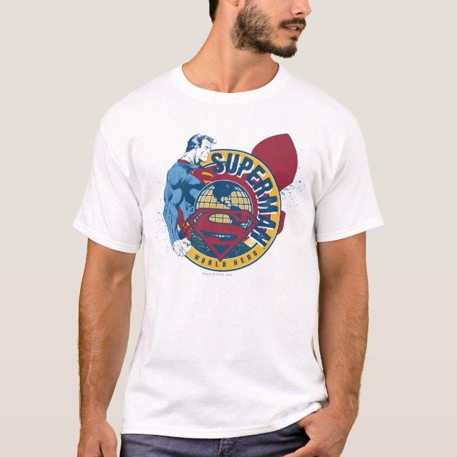 T-shirt Superman - Héros mondial (Devant)