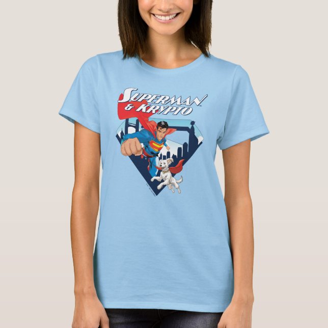 T-shirt Superman & Krypto Soar (Devant)