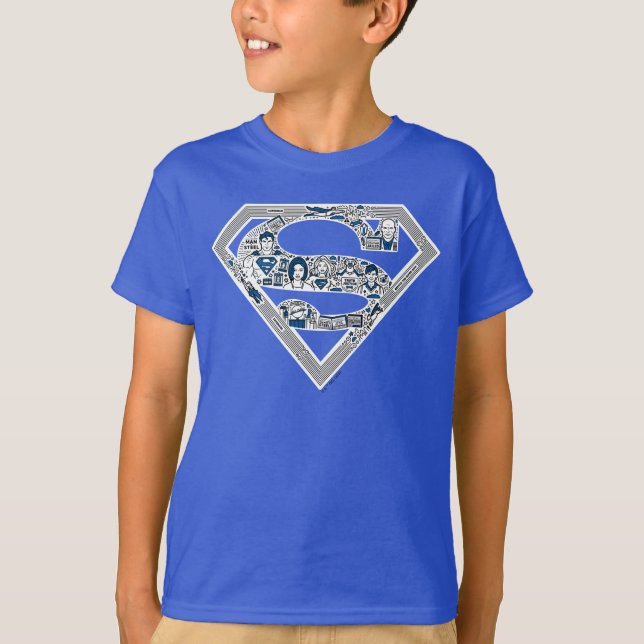 T-shirt Superman Logo Doodle Art (Devant)