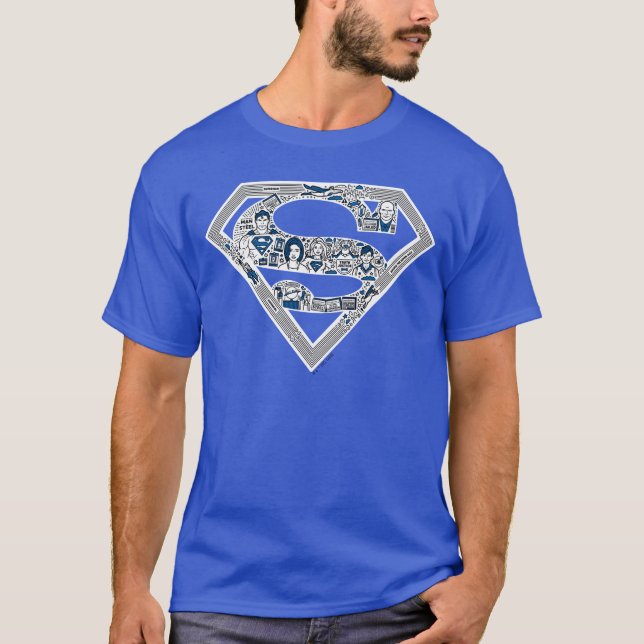 T-shirt Superman Logo Doodle Art (Devant)