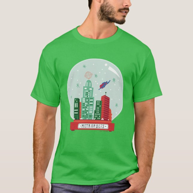T-shirt Superman Metropolis Globe des neiges (Devant)