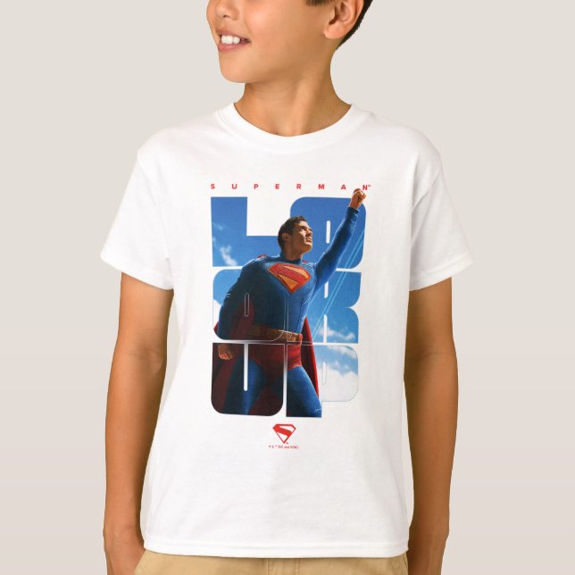 T-shirt Superman regarde Pose (Devant)