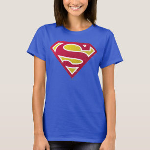 T-shirt Superman S-Shield   Distressed Dots Logo