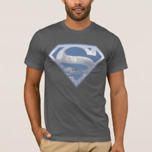T-shirt Superman S-Shield  Logo de la ville bleue claire