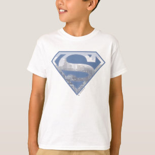 T-shirt Superman S-Shield  Logo de la ville bleue claire