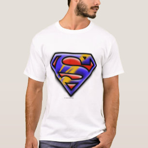 T-shirt Superman S-Shield   Logo de l'aérographe violet