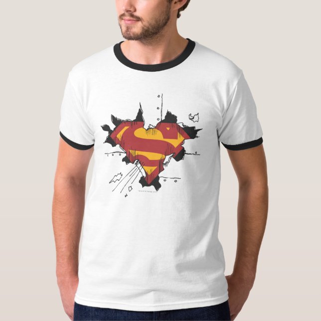 T-shirt Superman S-Shield | Logo en métal cassé (Devant)