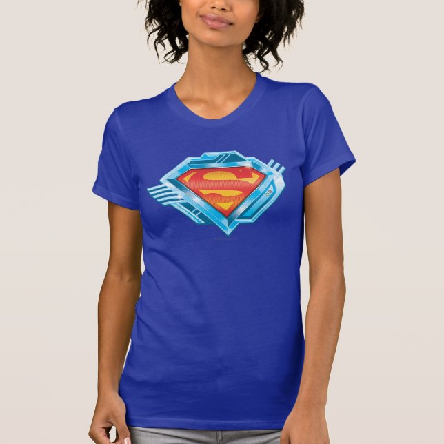 T-shirt Superman S-Shield | Logo en métal rouge et bleu (Devant)