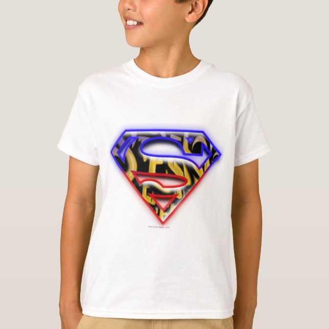 T-shirt Superman S-Shield | Logo Graffiti rouge violet (Devant)