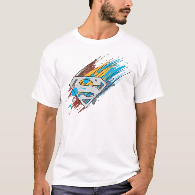 T-shirt Superman S-Shield | Logo Paint Streaks (Devant)