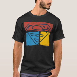 T-shirt Superman S-Shield Logo rouge bleu jaune