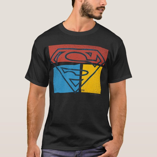 T-shirt Superman S-Shield | Logo rouge bleu jaune (Devant)