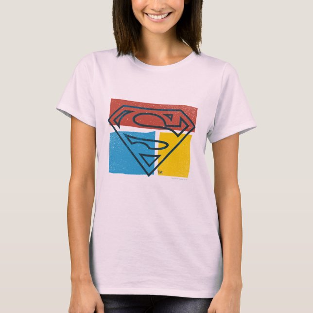 T-shirt Superman S-Shield | Logo rouge bleu jaune (Devant)