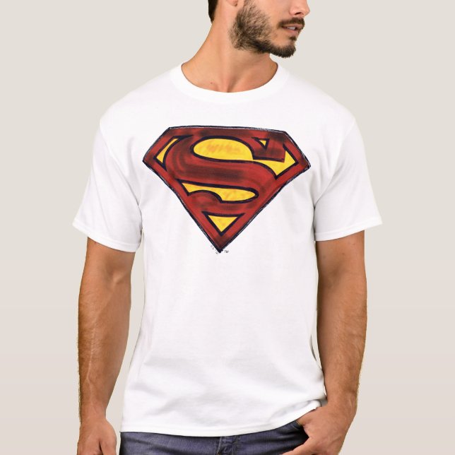 T-shirt Superman S-Shield | Logo rouge foncé (Devant)