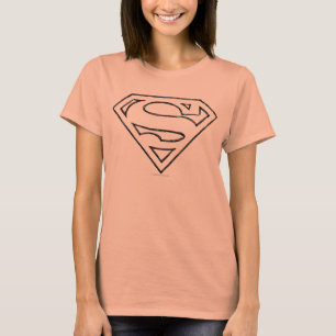 T-shirt Superman S-Shield  Logo simple en noir
