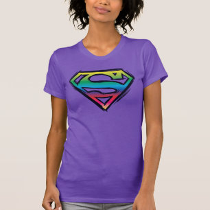 T-shirt Superman S-Shield Rainbow Logo