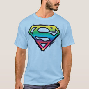 T-shirt Superman S-Shield Rainbow Logo