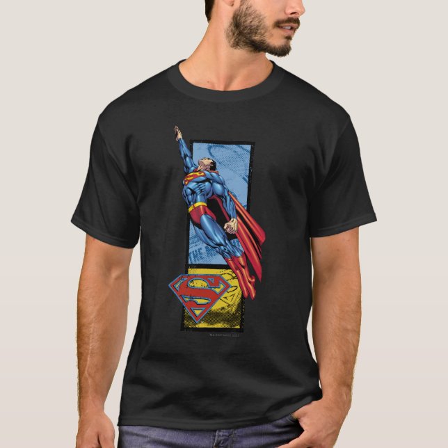 T-shirt Superman saute avec le logo (Devant)