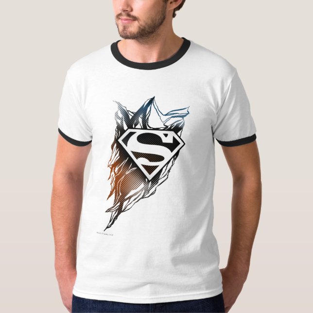 T-shirt Superman Stylisé | Logo bleu orange (Devant)