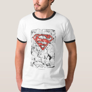 T-shirt Superman Stylisé   Logo comique découpé