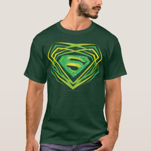 T-shirt Superman Stylisé   Logo Décoratif Vert