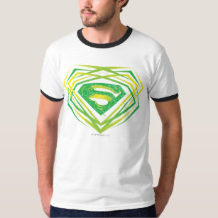T-shirt Superman Stylisé   Logo Décoratif Vert